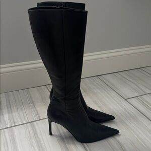 Barneys Newyork Co-op Black Leather Boots